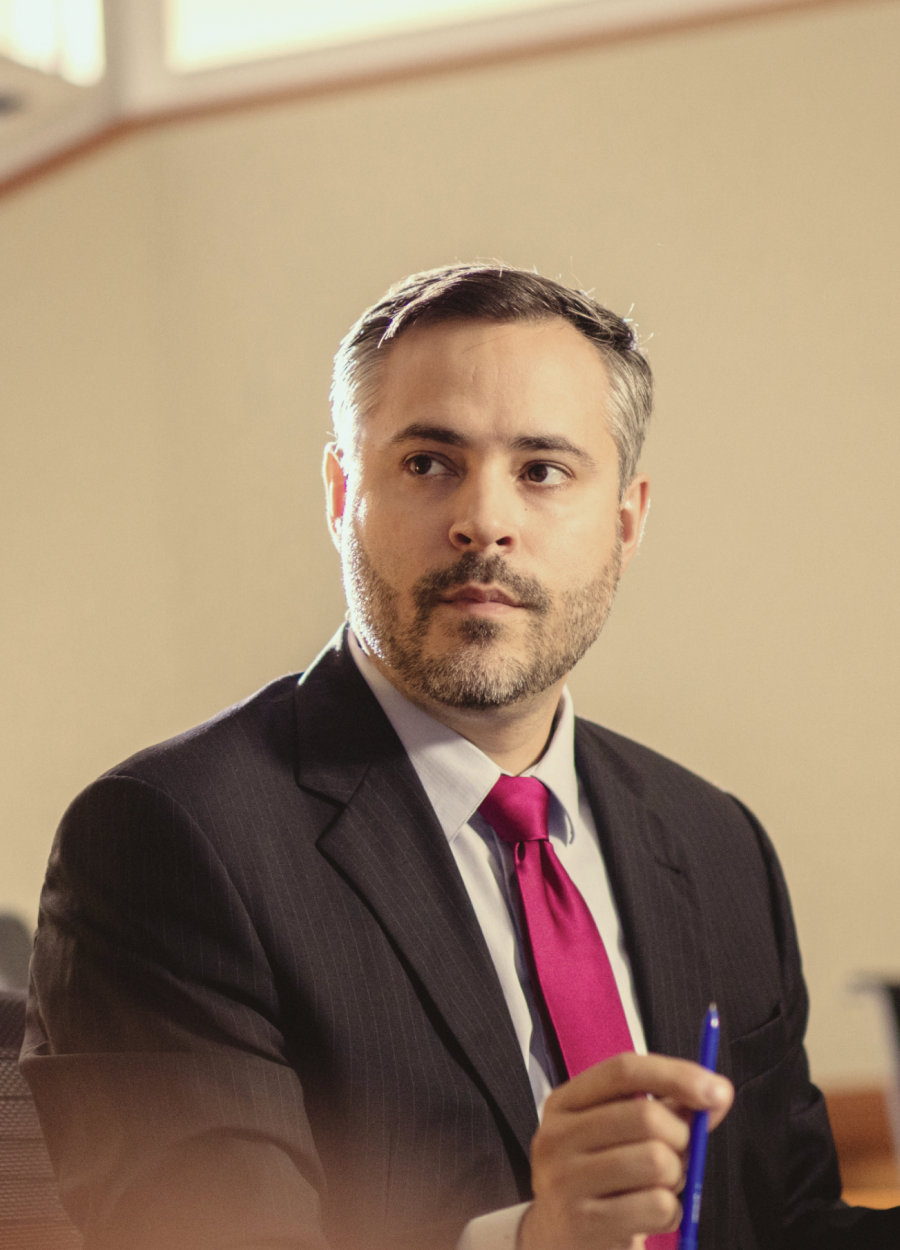 A student in his professional environment.