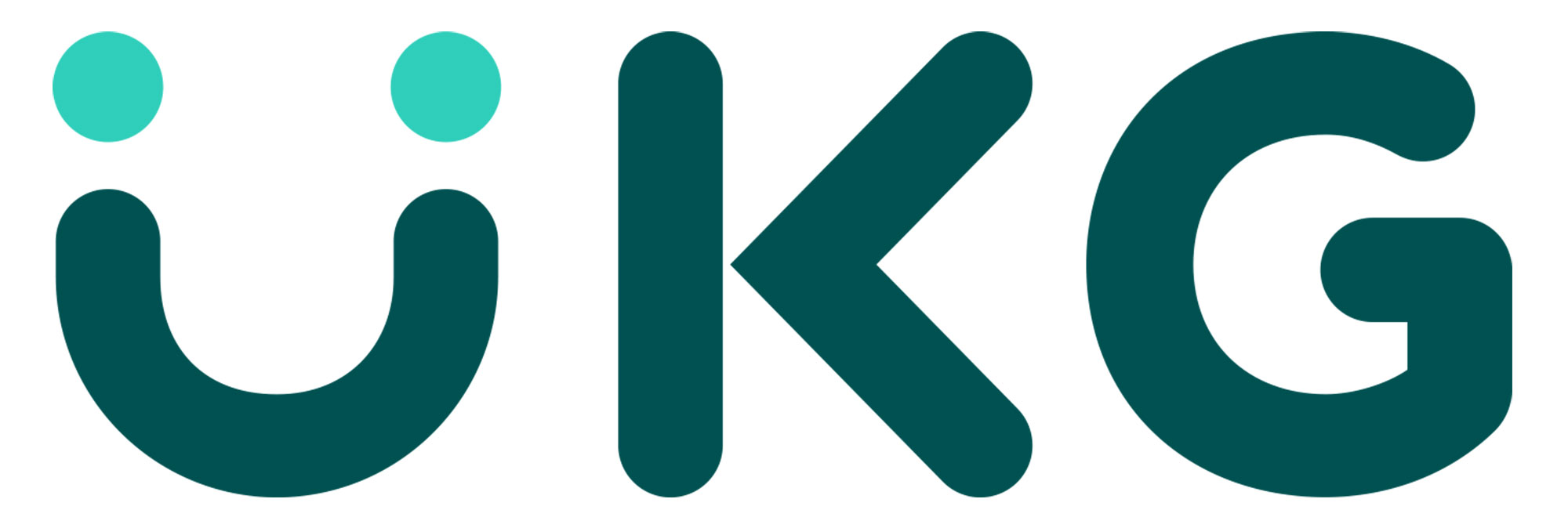 UKG logo with the letter U K and G