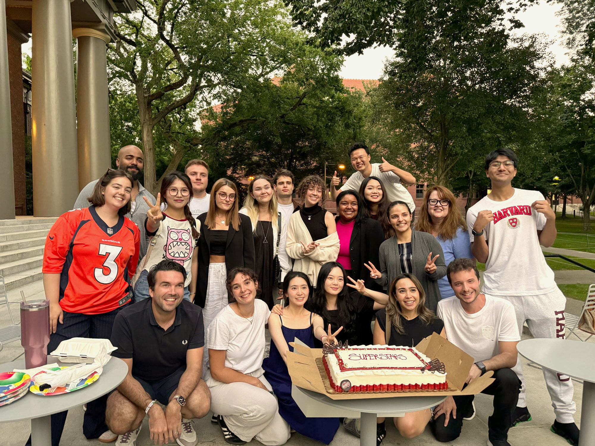A group of students from the DCE Global program pose for a photo.