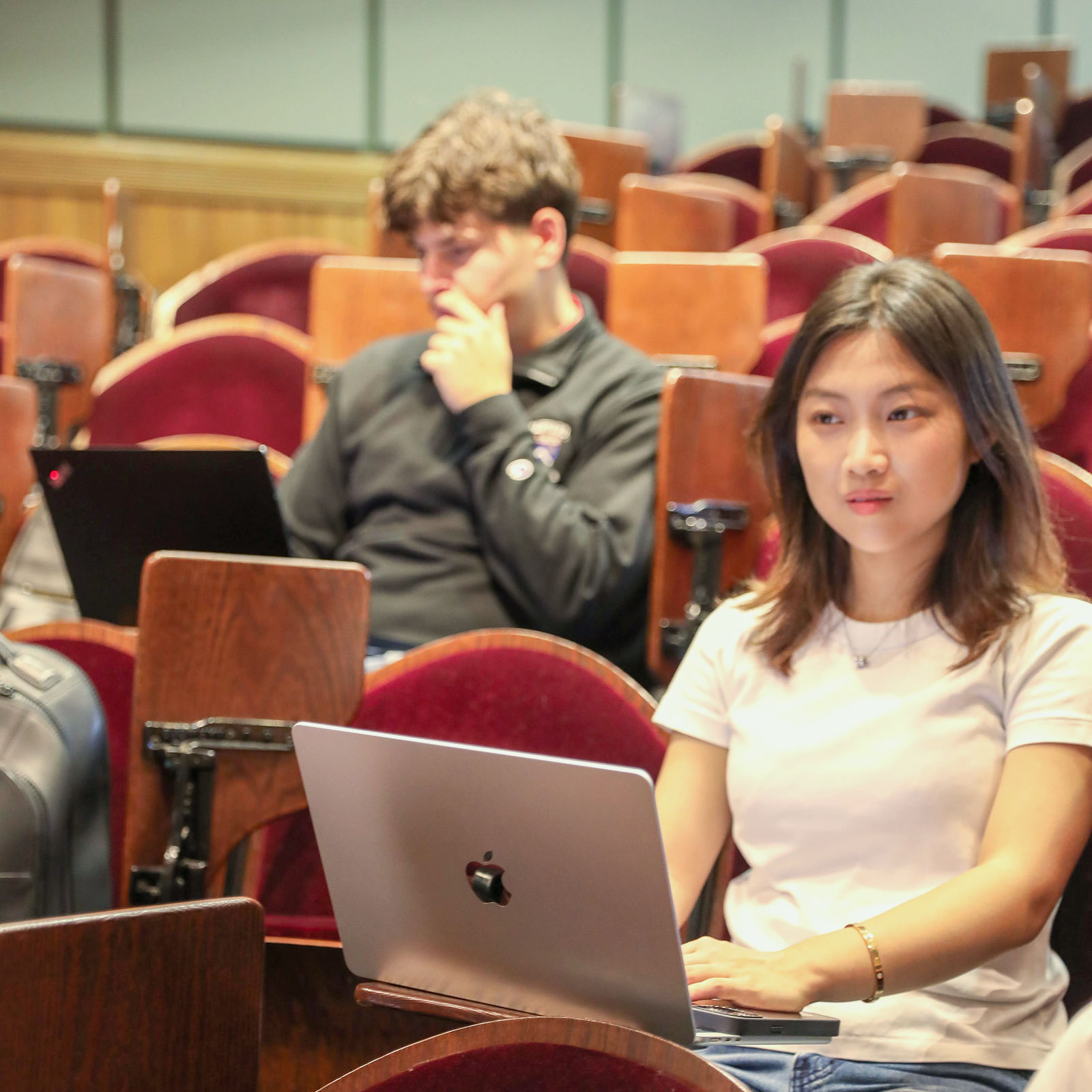 DCE Global Partner students sit in a Harvard classroom.